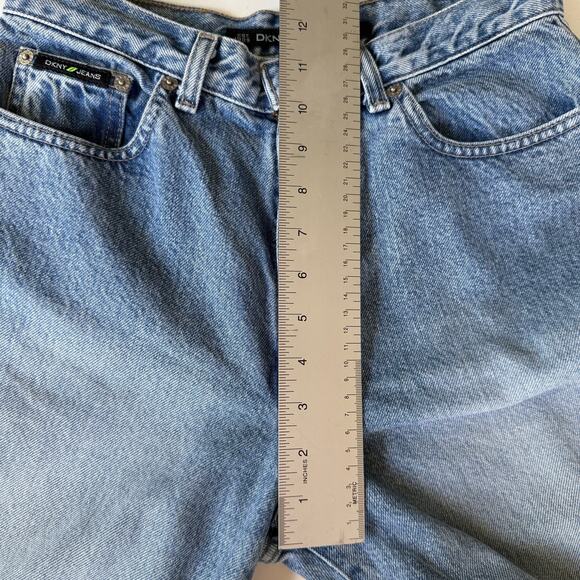 Vintage DKNY Jeans 4R High Rise Straight Leg Light Wash 100% Cotton 90s Y2K - Picture 15 of 16